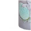 swieca pienkowa wielkanoc z zajaczkiem szaro zielona bartek candles 100 mm