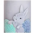 swieca pienkowa wielkanoc z zajaczkiem szaro zielona bartek candles 130 mm