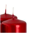 swieca pienkowa wotywna czerwona metaliczna bispol 60 38 mm 4 szt