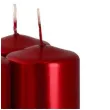 swieca pienkowa wotywna metallic czerwona bispol 80 38 mm 4 szt