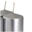 swieca pienkowa wotywna metallic srebrna bispol 80 38 mm 4 szt