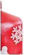swieca pienkowa zimowe sowy czerwona bartek candles 60 130 mm