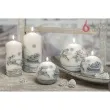 swieca renifery na kuli ecru bartek candles 60 mm