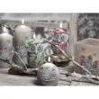 swieca sowa winter owl szaro zielona bartek candles 100 mm