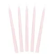 swieca stozkowa classic pastel rozowa jasna 240 mm 10 szt