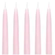swieca stozkowa classic pastel rozowa jasna 240 mm 10 szt
