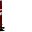 swieca stozkowa classic sniezynki czerwona adpal 29 cm