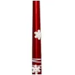 swieca stozkowa classic sniezynki czerwona adpal 29 cm