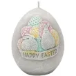 swieca wielkanoc happy easter szara bartek candles 70 100 mm