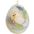 swieca wielkanoc jajko z kurczakiem zolta bartek candles 100 mm