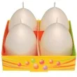 swieca wielkanoc matowe jajka ecru bartek candles 60 mm 4 szt