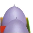 swieca wielkanoc matowe jajka fioletowy bartek candles 60 mm 4 szt