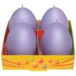 swieca wielkanoc matowe jajka fioletowy bartek candles 60 mm 4 szt