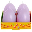 swieca wielkanoc pastelowe jajko fioletowy bartek candles 60 mm 4 szt