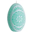 swieca wielkanoc pisanka azurowa turkusowa bartek candles 75 mm