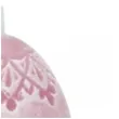 swieca wielkanoc pisanka koronkowe romby rozowa bartek candles 50 mm