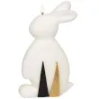 swieca wielkanocna zajac xl biala matowa adpal 190 110mm