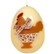 swieca wielkanocne jajko kokoszka ecru adpal 140 100 mm