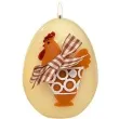 swieca wielkanocne jajko kokoszka ecru adpal 90 70 mm