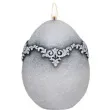 swieca wielkanocne jajko marmur szare adpal 90 70 mm