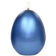 swieca wielkanocne jajko metalic niebieska adpal 9cm