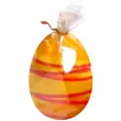 swieca wielkanocne jajko w paski zolta arpex 6cm