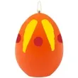 swieca wielkanocne jajko w plamki pomaranczowa arpex 6cm