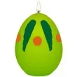 swieca wielkanocne jajko w plamki zielona arpex 6cm