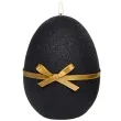 swieca wielkanocne jajko z kokardka czarna adpal 14cm
