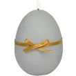 swieca wielkanocne jajko z kokardka szara adpal 14cm