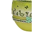 swieca wielkanocne jajko z koronka zielona adpal 14cm