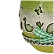 swieca wielkanocne jajko z koronka zielona adpal 9cm