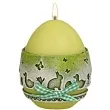 swieca wielkanocne jajko z koronka zielona adpal 9cm
