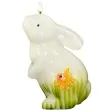 swieca wielkanocny zajac w zonkilach stojacy biala adpal 110 80 mm