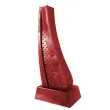 swieca zagiel czerwony metalik candellana 23 x 8 cm