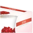 swieca zapachowa w graficznym szkle love bispol 7 cm