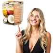 swieca zapachowa w karbowanym szkle mango kokos bispol 8 cm