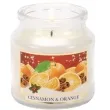 swieca zapachowa w szkle christmas labelled cynamon i pomarancza bartek candles 70 100 mm
