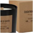 swieca zapachowa w szkle drewniany knot cedr i wanilia bispol 10 3 cm
