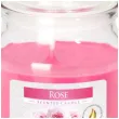 swieca zapachowa w szkle sloiczek roza bispol 28 h 10 cm