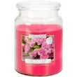 swieca zapachowa w szkle sloik xl roza bispol 100 h 14 cm