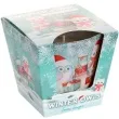 swieca zapachowa w szkle zimowe sowy snow sugar bartek candles 80 90 mm