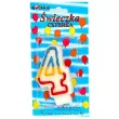 swieczka cyferka 4 7 cm