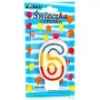 swieczka cyferka 6 7 cm