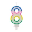 swieczka cyferka fluor 8 7 5 cm