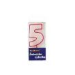 swieczka cyferka z brokatem czerwony kontur 5