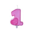swieczka cyferkvipera 1 only one j rozowy 1 szt