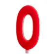 swieczka cyfra 0 giant dekora czerwona 15 cm
