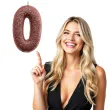 swieczka cyfra 0 glitter dekora rozowe zloto 15 cm