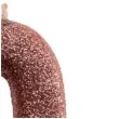 swieczka cyfra 0 glitter dekora rozowe zloto 15 cm